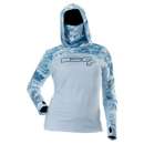 DSG Outerwear Women's Chloe Hooded Sun Shirt, XL, Glacier/realtree Aspect Sky