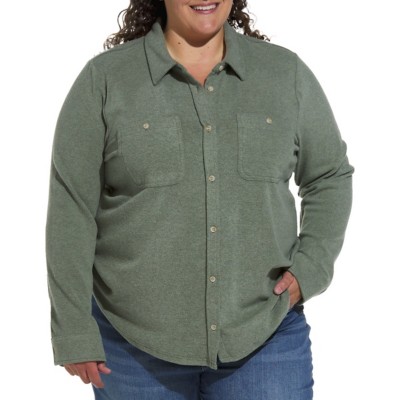 Women's Thread & Supply Plus Size Lewis Long Sleeve Button Up safari shirt