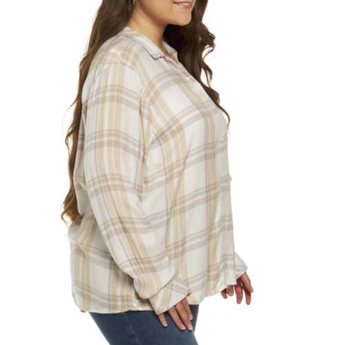 Women's Thread & Supply Plus Size Lexia Long Sleeve Button Up Shirt