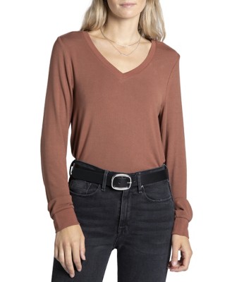 Women's Thread & Supply Plus Size Shannon Long Sleeve V-Neck safari shirt