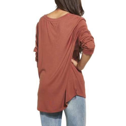 Women's Thread & Supply Plus Size Shannon Long Sleeve V-Neck Shirt