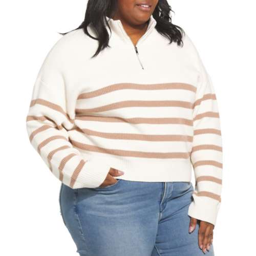 Women's Thread & Supply Plus Size Russell 1/4 Zip Sweater