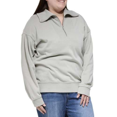Women's Thread & Supply Plus Size Monique 1/2 Zip Tee pullover