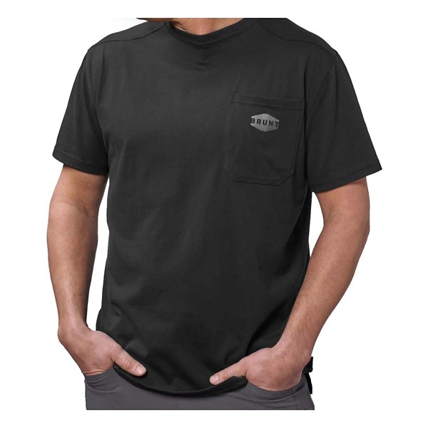 Men's BRUNT Pocket T-Shirt Small Black