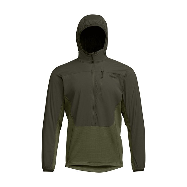 SITKA Men's  Ambient 75 Hoodie Hunting 1/2 Zip Pullover