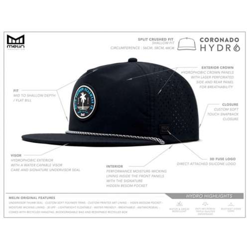 Adult Melin Coronado Shield Hydro Performance Snapback Diesel Hat