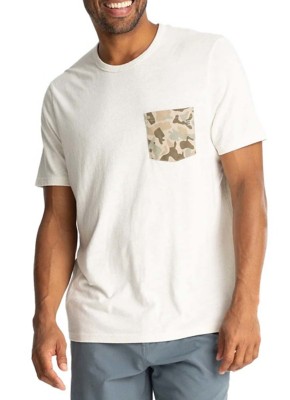 Men's Free Fly Barrier Island Camo Pocket T-Shirt
