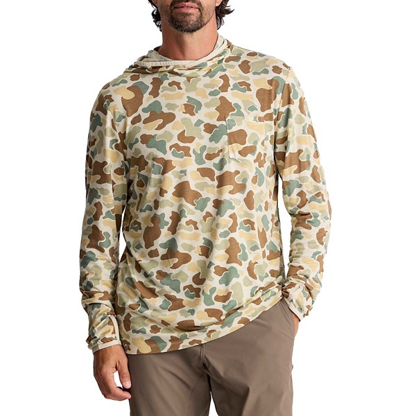 Men's Free Fly Bamboo Lightweight Long Sleeve T-Shirt Medium Vintage Camo