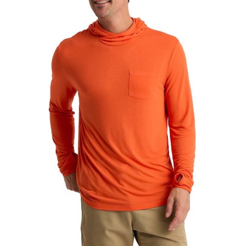 Men's Free Fly Bamboo Lightweight Long Sleeve Hooded T-Shirt - Primary Image