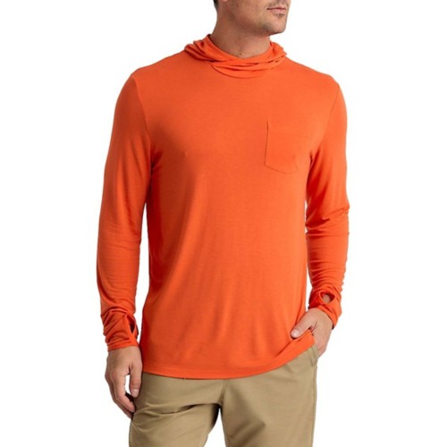 Men's Free Fly Bamboo Lightweight Long Sleeve Hooded T-Shirt - Primary Image