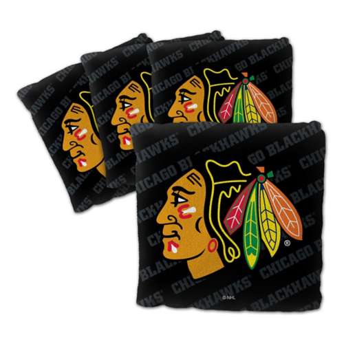 You The Fan Chicago Blackhawks 4-Pack Cornhole Bags