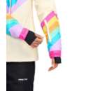 Women's Tipsy Elves Retro Rainbow Waterproof Hooded Shell Jacket
