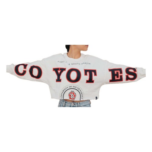 Gameday Social Women's South Dakota Coyotes Phipps Split Long Sleeve Crop
