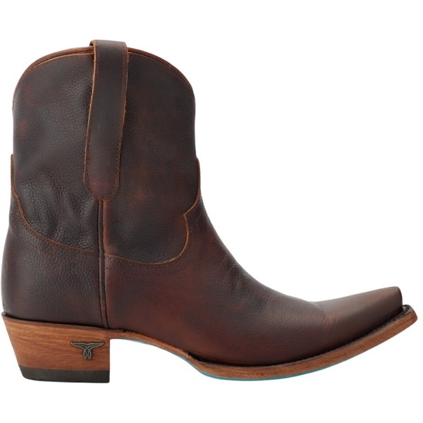 Women's Lane Emma Jane Ankle Western Boots 7 Cognac