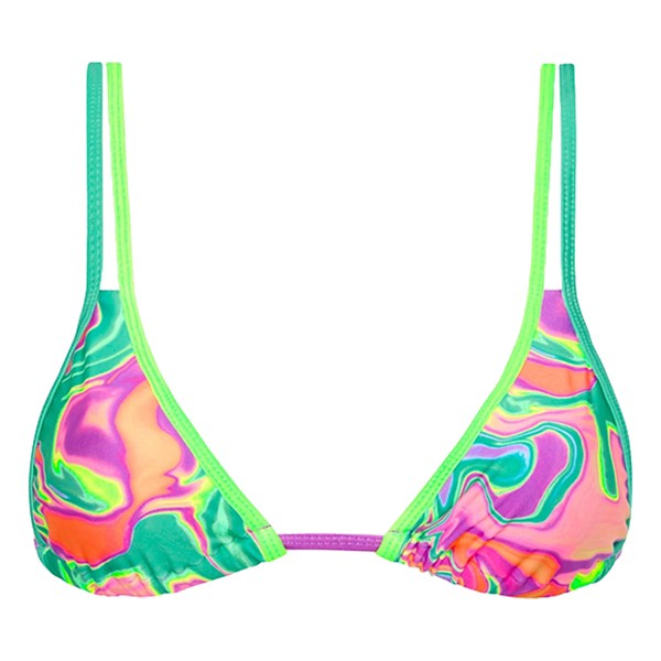 Women's Kulani Kinis Twin Strap Bralette Swim Bikini Top Juniors Medium Calypso Castaway