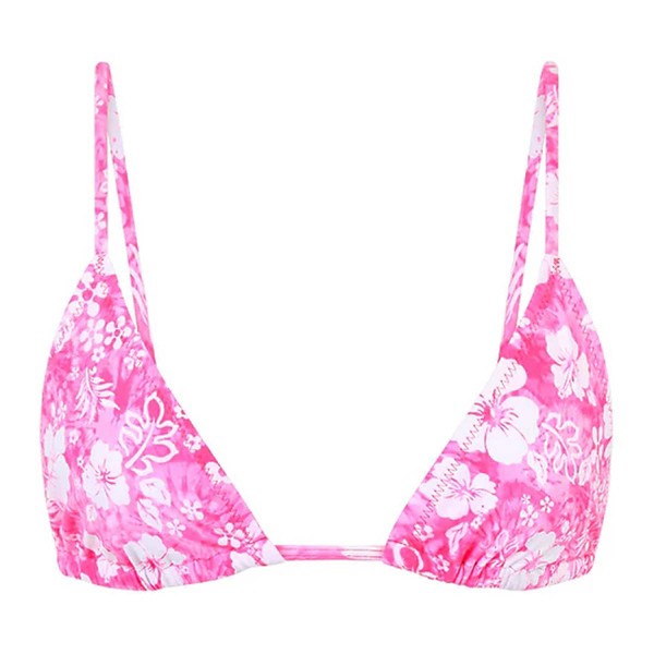 Women's Kulani Kinis Bralette Swim Bikini Top Juniors Large Island Blush