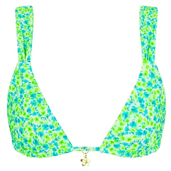 Women's Kulani Kinis Slide Bralette Swim Bikini Top Juniors Large Apple Blossom
