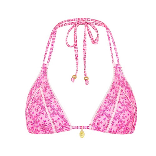 Women's Kulani Kinis Decorative Panel Halter Swim Bikini Top