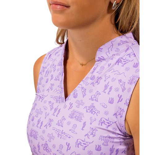Women's Waggle Golf Wild West Sleeveless Golf Polo