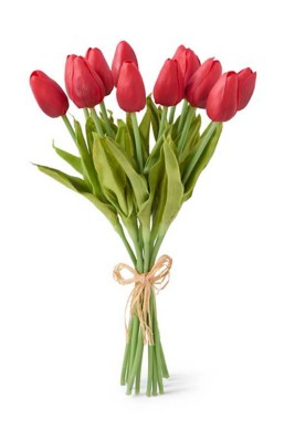 K&K Interiors Red Mini Tulips Bouquet