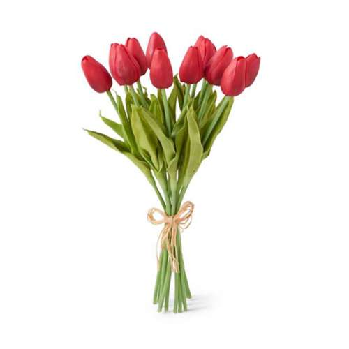 K&K Interiors Red Mini Tulips Bouquet