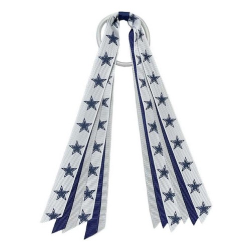 Usa Licensed Bows Dallas Cowboys Streamer Hair Pony - Primary Image