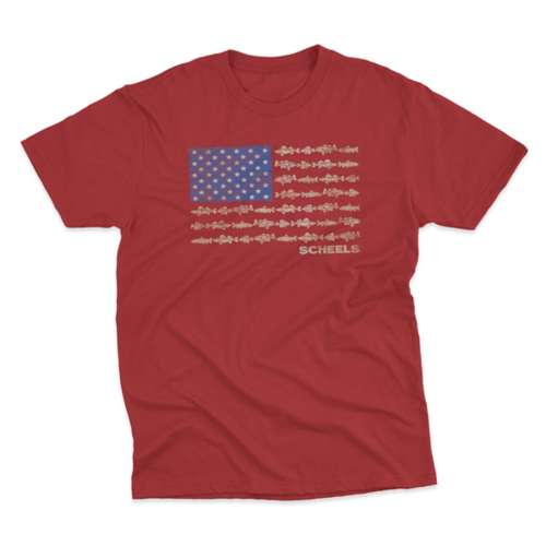 Adult SCHEELS Fish USA Flag Premium Heathered T-Shirt