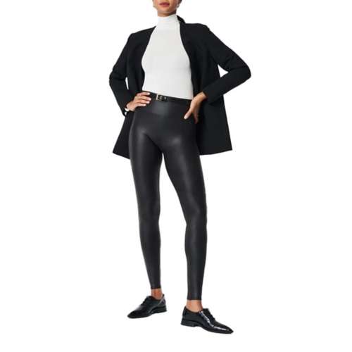 Litthing Faux Leather Thermal Leggings for Women Fleece Lined