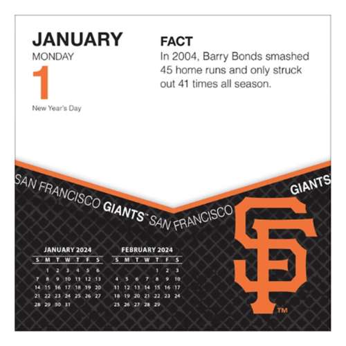 San Francisco Giants 2024 Box Calendar