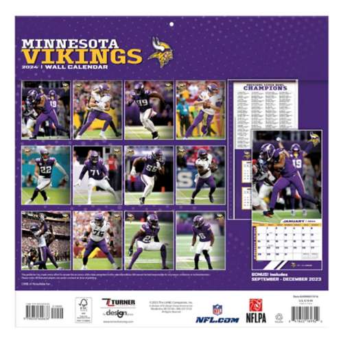 Minnesota Vikings 2024 Wall Calendar