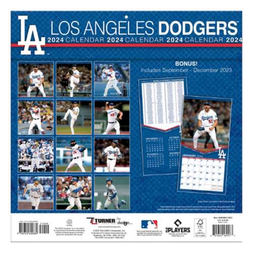 Los Angeles Dodgers 2024 wall calendar - Baseball Direct