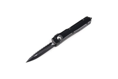 Microtech 123-3T Ultratech Black Full Serrated Dagger OTF Automatic Knife