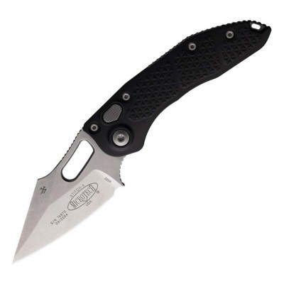 Microtech 169-10 Stitch Stonewashed Knurled Alloy Folding Automatic Knife