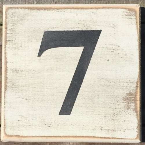 Pine Designs Scrabble Number Sign