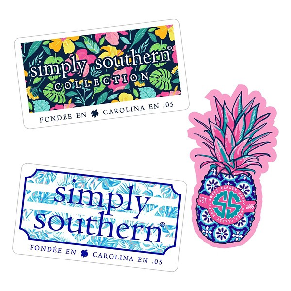 SIMPLY SOUTHERN Sticker 3 Pack Sticker Tropical