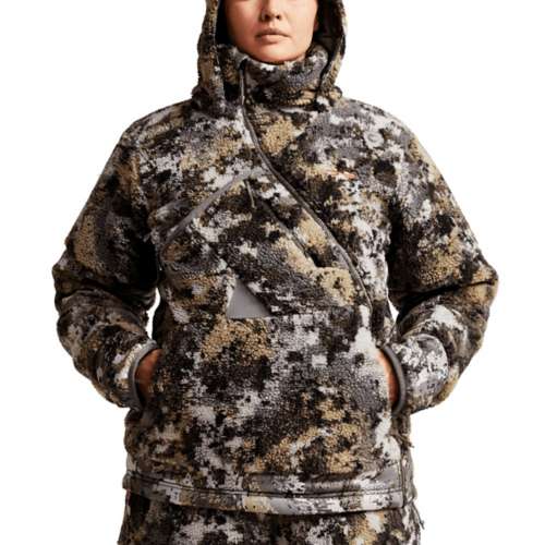 Timberland Men's Water-Resistant Anorak Camo Pullover Windbreaker Jacket, Small, Camo Tree Bark Print