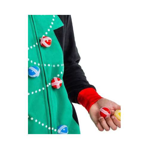 Adult Tipsy Elves Christmas Tree Toss Game Jumpsuit