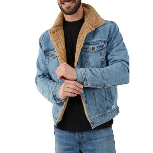 Men's Kimes Ranch Laramie Trucker Fleece Denim Jacket