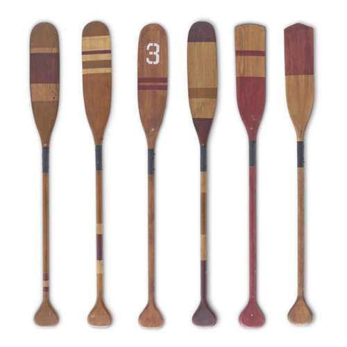 K&K Interiors Wooden Paddles With Painted Stripes (Styles May Vary)