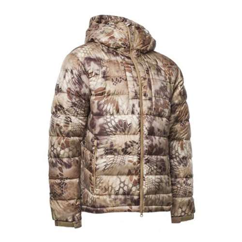 Men's Kryptek Ares Hooded Mid Down Puffer studded-logo jacket