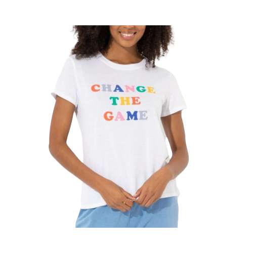 Lids Cleveland Guardians Women's Plus Notch Neck T-Shirt - White/Navy