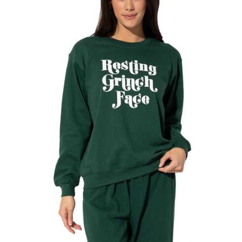 Women's Suburban Riot Resting Grinch Face Sweatshirt