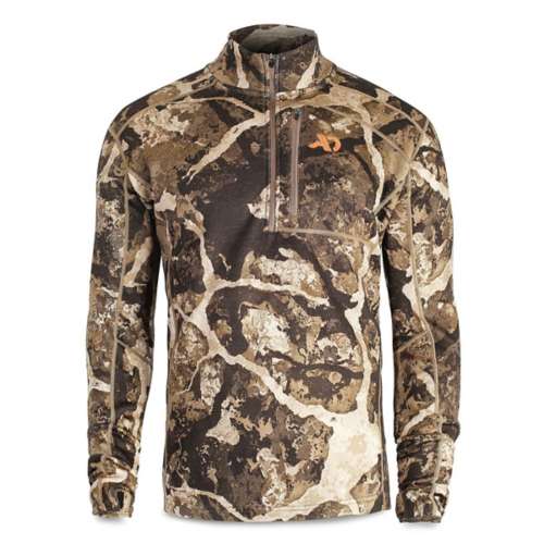 Men's First Lite Furnace Quarter Zip Long Sleeve Mock Neck Base Layer,1