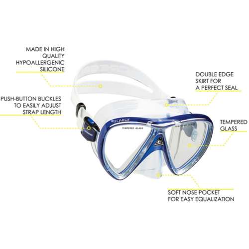 Cressi Ikarus Mask with Orion Dry Snorkel