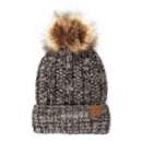 Women's C.C Mixed Tone Sherpa Lined Fur Pom Beanie