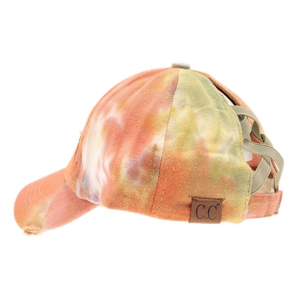 Women's C.C Tie Dye Criss Cross High Pony Flexfit Hat product image