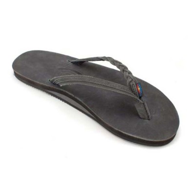 black rainbow flip flops womens