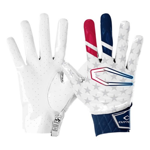 Gants De Football Cutters Rev Pro 3D - Bleus, Taille M (Moyen)