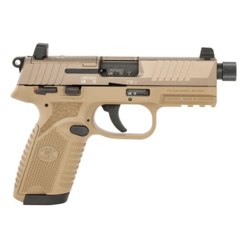 FN America 502 Tactical FDE Optic Ready Compact 22LR Pistol with Thumb Safety