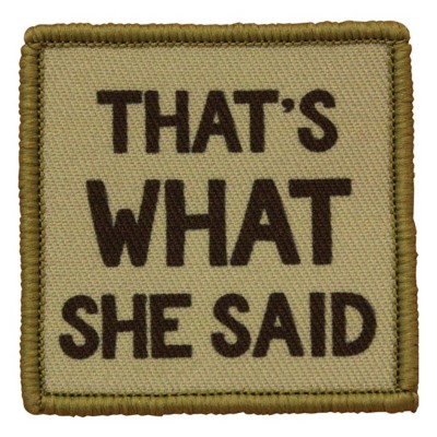 Red Rock That's What She Said Morale Patch